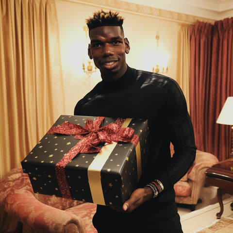tuomuseo_Paul_Pogba_with_a_huge_black_gift_box_f8dcf813-3563-4b1d-9959-81a86b35bfed.png
